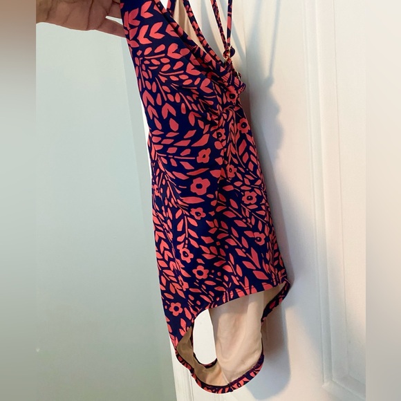 Women’s Navy and Coral One Piece Swimsuit size Large - Picture 4 of 6